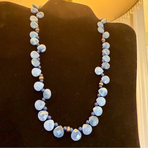 Peruvian Blue Opal and Lapis Lazuli Necklace - Picture 9 of 9